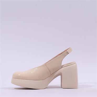 Wonders Naima Platform Bold High Heel - Nude Patent